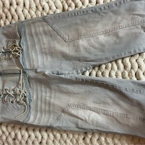 Route 66 Lace Up Capri Jeans 90s Y2K